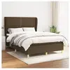 vidaXL Sommier à lattes de lit avec matelas Marron foncé 140x200 cm