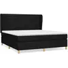 vidaXL Sommier à lattes de lit avec matelas Noir 160x200 cm Tissu