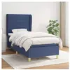 vidaXL Sommier à lattes de lit avec matelas Bleu 80x200 cm Tissu