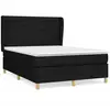 vidaXL Sommier à lattes de lit avec matelas Noir 140x190 cm Tissu