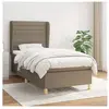 vidaXL Sommier à lattes de lit avec matelas Taupe 90x200 cm Tissu