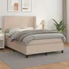 vidaXL Sommier à lattes de lit avec matelas Cappuccino 140x190 cm