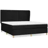 vidaXL Sommier à lattes de lit avec matelas Noir 160x200 cm Tissu