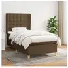 vidaXL Sommier à lattes de lit avec matelas Marron foncé 100x200 cm