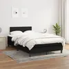 vidaXL Sommier à lattes de lit avec matelas Noir 120x200 cm Tissu