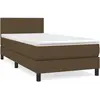vidaXL Sommier à lattes de lit avec matelas Marron foncé 100x200 cm