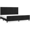 vidaXL Cadre de lit avec tête de lit Noir 200x200 cm Velours