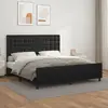vidaXL Cadre de lit avec tête de lit Noir 180x200 cm Similicuir