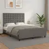 vidaXL Cadre de lit avec tête de lit Gris 140x190 cm Similicuir