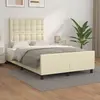 vidaXL Cadre de lit avec tête de lit Crème 120x200 cm Similicuir