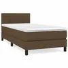vidaXL Sommier à lattes de lit avec matelas Marron foncé 90x200 cm