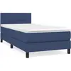 vidaXL Sommier à lattes de lit avec matelas Bleu 80x200 cm Tissu