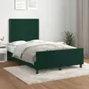 vidaXL Cadre de lit avec tête de lit Vert foncé 120x200 cm Velours