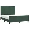 vidaXL Cadre de lit avec tête de lit Vert foncé 140x200 cm Velours