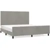 vidaXL Cadre de lit avec tête de lit Gris clair 180x200 cm Velours