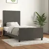 vidaXL Cadre de lit avec tête de lit Gris foncé 100x200 cm Velours