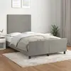 vidaXL Cadre de lit avec tête de lit Gris clair 120x200 cm