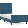 vidaXL Cadre de lit avec tête de lit Bleu foncé 80x200 cm Velours