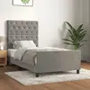 vidaXL Vidaxl Cadre De Lit Sans Matelas Gris Clair 80x200 Cm Velours