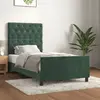 vidaXL Cadre de lit avec tête de lit Vert foncé 80x200 cm Velours