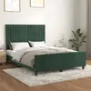vidaXL Cadre de lit avec tête de lit Vert foncé 140x200 cm Velours