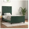vidaXL Cadre de lit avec tête de lit Vert foncé 90x190 cm Velours