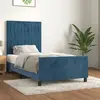 Non communiqué vidaXL Cadre de lit avec tête de lit Bleu foncé 90x190 cm Velours