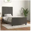 vidaXL Vidaxl Cadre De Lit Sans Matelas Gris Foncé 90x190 Cm Velours