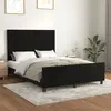 Cadre de lit avec tête de lit Noir 140x200 cm Velours vidaXL - Noir