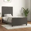 vidaXL Cadre de lit avec tête de lit Gris foncé 100x200 cm Velours