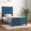 vidaXL Cadre de lit avec tête de lit Bleu foncé 100x200 cm Velours
