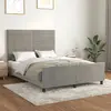 vidaXL Cadre de lit avec tête de lit Gris clair 140x190 cm Velours