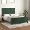 vidaXL Vidaxl Cadre De Lit Sans Matelas Vert Foncé 140x190 Cm Velours