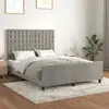 vidaXL Cadre de lit avec tête de lit Gris clair 140x190 cm Velours