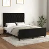 vidaXL Cadre de lit avec tête de lit Noir 140x200 cm Velours