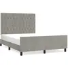 vidaXL Cadre de lit avec tête de lit Gris clair 140x190 cm Velours