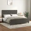 vidaXL Bedframe met hoofdeinde fluweel donkergrijs 180x200 cm3125953