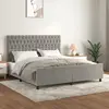 vidaXL Bedframe met hoofdeinde fluweel lichtgrijs 180x200 cm3125952