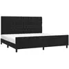 vidaXL Cadre de lit avec tête de lit Noir 200x200 cm Velours