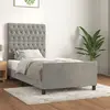 vidaXL Cadre de lit avec tête de lit Gris clair 100x200 cm Velours