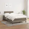 vidaXL Sommier à lattes de lit avec matelas Taupe 120x200 cm Tissu