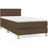 vidaXL Sommier à lattes de lit avec matelas Marron foncé 80x200 cm