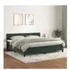 vidaXL Sommier à lattes de lit et matelas Vert foncé 200x200cm Velours