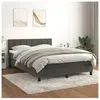 vidaXL Sommier à lattes de lit et matelas Gris foncé 140x190cm Velours