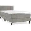 vidaXL Sommier à lattes de lit et matelas Gris clair 80x200 cm Velours