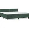 vidaXL Sommier à lattes de lit et matelas Vert foncé 200x200cm Velours