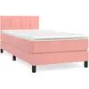 vidaXL Sommier à lattes de lit et matelas Rose 80x200 cm Velours