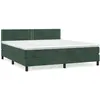 vidaXL Sommier à lattes de lit et matelas Vert foncé 180x200cm Velours
