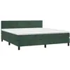 vidaXL Sommier à lattes de lit et matelas Vert foncé 160x200cm Velours