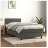 vidaXL Sommier à lattes de lit et matelas Gris foncé 90x200 cm Velours
